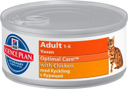 Консервированный корм для взрослых кошек Hill's Science Plan Adult with Chicken с курицей 85 г