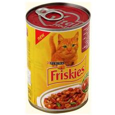 Консервированный корм для взрослых кошек Friskies с птицей, печенью и овощами 24 банки по 400 г