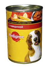 Консервы для взрослых собак Pedigree с говядиной 400 г 