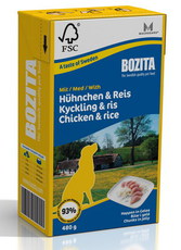 Консервы для взрослых собак Bozita в желе с курицей и рисом 480 г