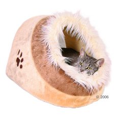 Лежак-пещера для кошек Trixie Minou 41 х 30 х 50 см, плюш