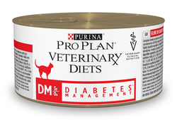 Влажный лечебный корм для кошек при диабете Purina Nestle Vet Diet DM консервы с курицей 195гр.