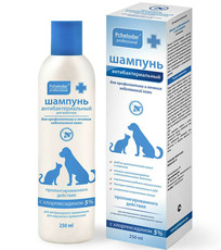 Шампунь для кошек и собак  Пчелодар, антибактериальный, с хлоргексидином 250мл