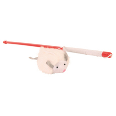 Игрушка для кошек Trixie удочка с мышкой с микрочипом на резинке, 47 см