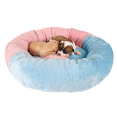 Лежак для кошек Dooley 50 см, искусственный мех, розово-голубой