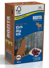 Консервы для взрослых собак Bozita кусочки в желе с мясом лося для собак 480 г 16 шт