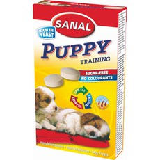 Витамины для щенков с 6-недельного возраста Sanal Puppy с кальцием, и витаминами B1, B2, B3 40 таблеток 30 г