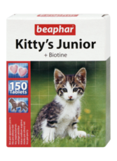 Лакомство для котят Beaphar Kittys Junior витаминизированное, минеральное, сердечки, 1000 таб