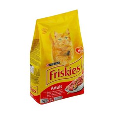 Сухой корм для взрослых кошек Friskies с курицей, печенью, овощи 1,5 кг