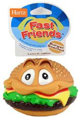 Игрушка для собак Hartz Fast Friends Burger Scented Dog гамбургер, резиновый