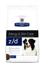 Сухой диетический корм для собак лечение острых пищевых аллергий Hills z/d