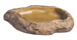 Кормушка для террариумов Exo Terra Feeding Dish камень, пластиковая,  15 х 12 х 2 см