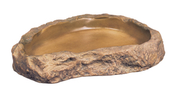 Кормушка для террариумов Exo Terra Feeding Dish камень, пластиковая, 22 х 19 х 3,5 см