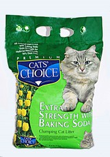Наполнитель для кошачьего туалета Cats' Choice Es с пищевой содой комкующий, 4 кг