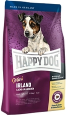 Сухой корм для взрослых собак мелких пород с чувствительным пищеварением Happy Dog Mini Irland, с лососем и кроликом