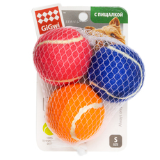 Игрушка для собак Три мяча с пищалкой маленькие 4,8см, серия CATCH & FETCH