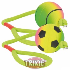 Игрушка для собак Trixie набор мячей, с веревкой, неон, 30 см, 24 шт