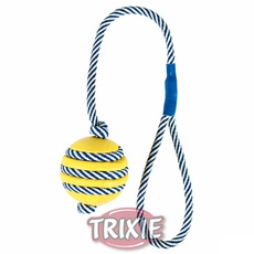 Игрушка для собак Trixie мяч со светящейся веревкой, 40см