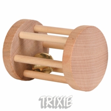 Игрушка для грызунов Trixie, барабан с бубенчиком, дерево, 5 х 7 см