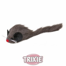 Игрушка для кошек Trixie мышка серая, пушистая с усиками, 7см
