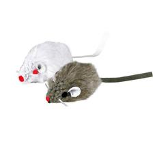 Игрушка для кошек Trixie набор из 2-х мышей, серая и белая, 5см