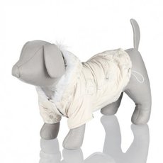 Куртка для собак Trixie Вичи с капюшоном, кремовая, стразы, 30 см