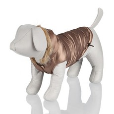 Куртка для собак Trixie Торино с капюшоном, бронзовая, с вышивкой, 35 см