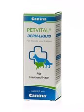 Витамины для собак Canina PETVITAL Derm Liquid (Дерм ликвид) препарат на основе масла энотеры в каплях
