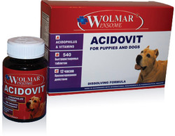 Wolmar Winsome Acidovit для дополнения суточной потребности в водо- и жирорастворимых витаминах и поддержанию здорового баланса микрофлоры в ЖКТ, 540 таблеток