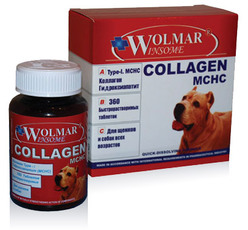 Полифункциональный комплекс для взрослых собак, щенков и юниоров Wolmar Winsome Collagen Mchc на основе микрокристаллического кальция гидроксиапатита МСНС для поддержания и защиты опорно-двигательного аппарата 180 таблеток