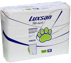 Пеленки впитывающие Luxsan Basic, целлюлозные, 60х90 см, 30 шт
