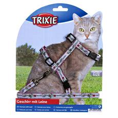 Шлейка с поводком для кошки Trixie Modern Art, нейлон