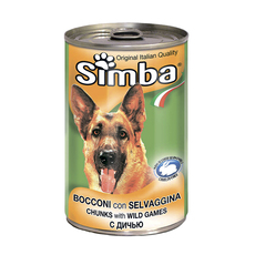 Консервы для взрослых собак Simba с дичью 415 г