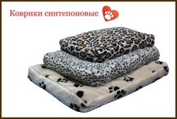 Лежанка-коврик для кошек и собак Пушок № 2, синтепоновый, на меху, 70 х 45 см