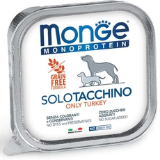 Консервы для взрослых собак Monge Dog Monoprotein Solo паштет из индейки 150 г