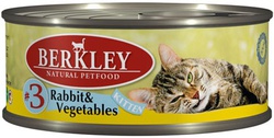 Консервированный корм для котят Berkley Kitten Rabbit and Vegetables  с кроликом и овощами 100 г