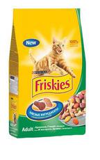 Сухой корм для взрослых кошек Friskies с кроликом и овощами