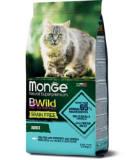 Monge BWild Cat Grain Free c треской, картофелем и чечевицей для взрослых кошек