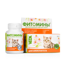 Витамины для кошек Фитомины с фитокомплексом для иммунитета, 50 г