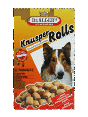 Лакомство для собак Knusper Rolls хрустящее печенье с ягненком с рисом 500 г