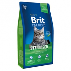  Полнорационный корм премиум-класса для кастрированных котов и стерилизованных кошек Brit Premium Cat Sterilised с курицей в соусе из куриной печени