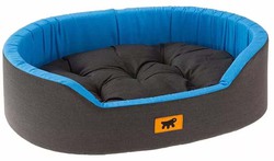 Лежак Ferplast Dandy для собак и кошек с мягкой подкладкой (Черный с синим)