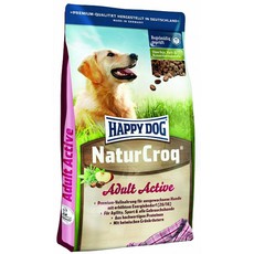 Сухой корм для взрослых активных собак всех пород и кормящих сук Happy Dog Natur Croq Active, 15 кг