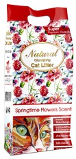 Комкующийся наполнитель для кошачьего туалета с ароматом Весенних цветов Indian Cat Litter Natural Springtime Flowers