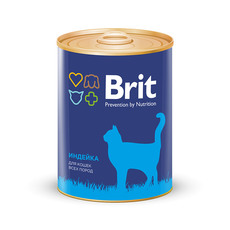 Консервы для кошек премиум класса Brit Premium Индейка 340гр.