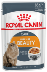 Консервированный корм для взрослых кошек для поддержания красоты шерсти Royal Canin Intense Beauty консервы кусочки в желе