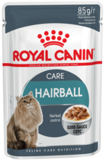 Консервированный корм для взрослых кошек мелкие кусочки Royal Canin Hairball Care в соусе
