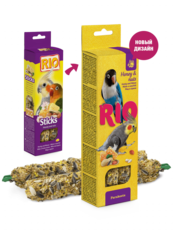 RIO. Палочки для средних попугаев с медом и орехами