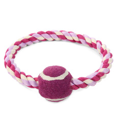 Игрушка MINI DOGS для собак мелких пород  Веревка-кольцо, мяч, d38/120мм 
