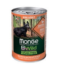 Консервы Monge Dog BWild Grainfree Adult из утки с тыквой и кабачками для собак 400гр